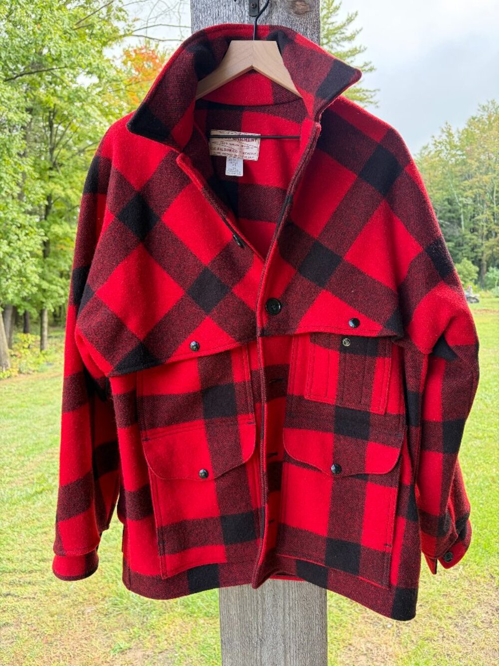 Mens Filson Double Mackinaw Coat Size 42